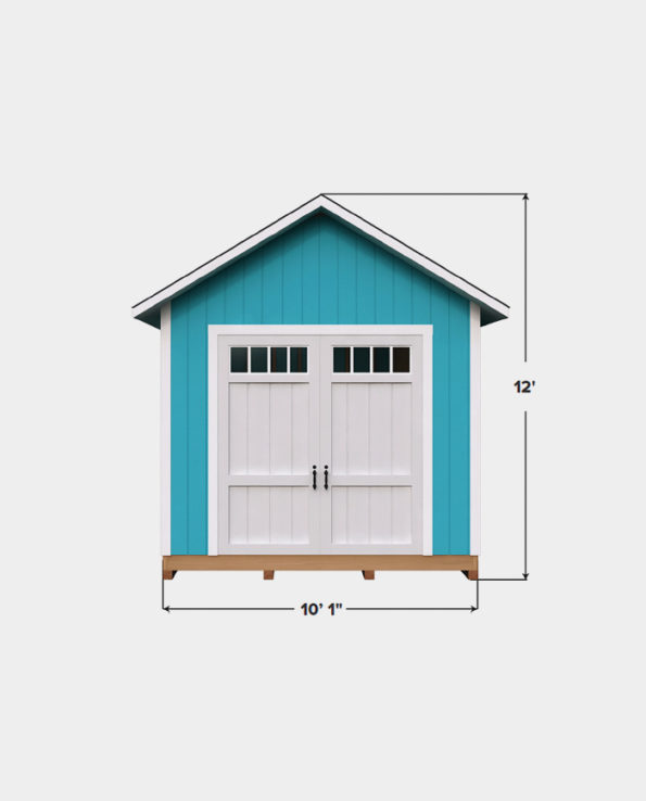 10X20 Gable Storage Shed Plan - Howtobuildashed.org