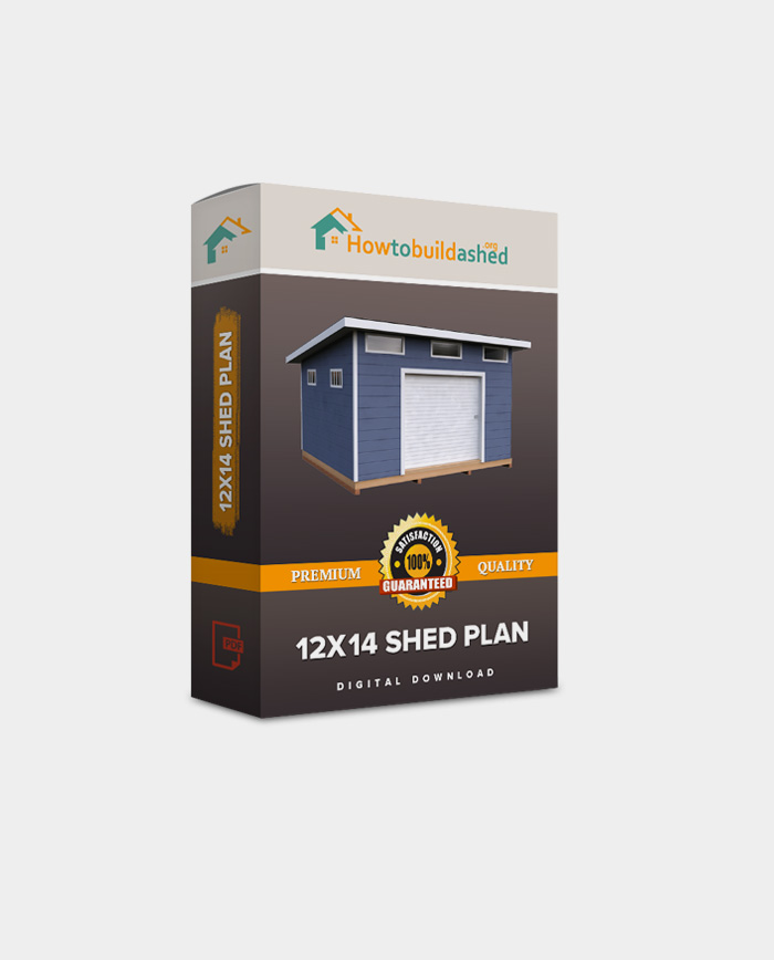 12X14 Lean To Storage Shed Plan - Howtobuildashed.org