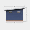 12x14 Lean-To shed plan side view