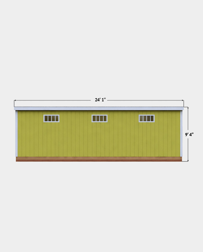 12x24 lean to storage shed plan - howtobuildashed.org