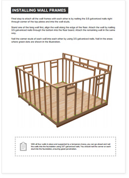 14x16 Lean-To shed plan visual