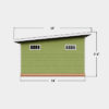14x16 Lean-To shed plan side view