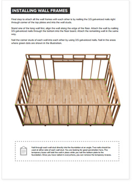 14x20 Lean-To shed plan visual