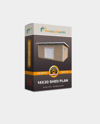 14x20 Lean-To shed plan product box